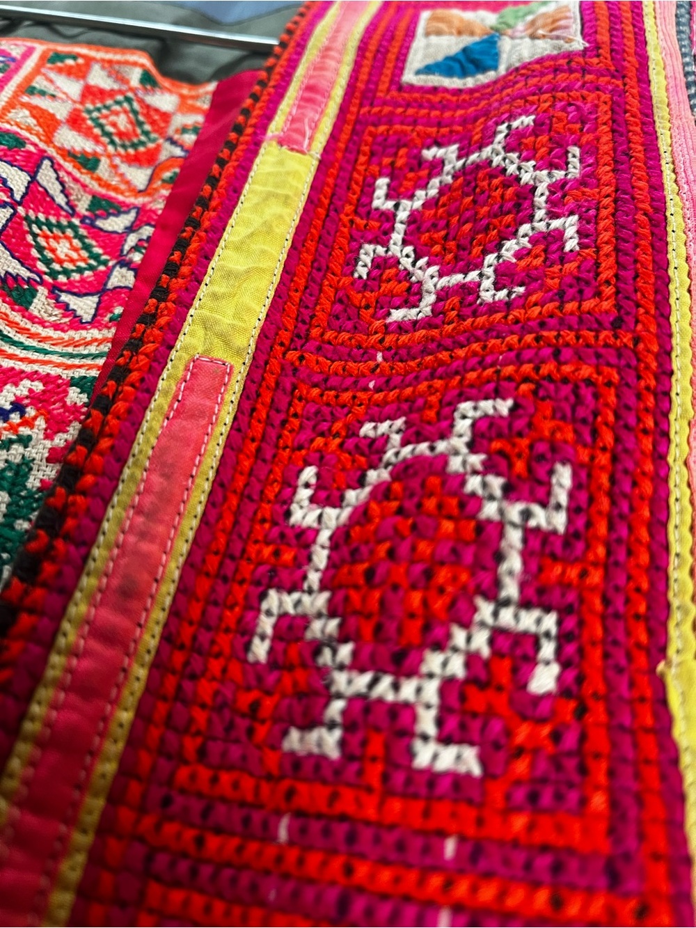 VTG OOAK Tribal Kantha Boho Festival Artisan Kimono Lightweight Patchwork Jacket - Picture 10 of 10